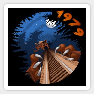 NIGHT RIDES ONLY - Beast Roller Coaster at Kings Island Sticker